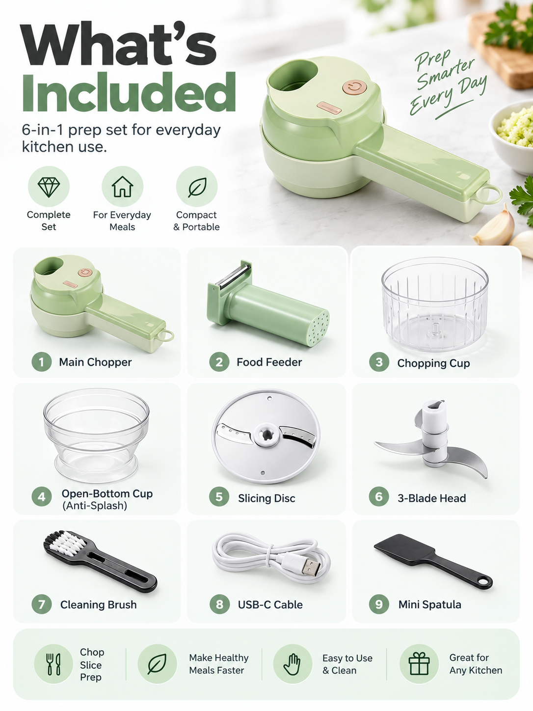 The Kitchen Gadget You’ll Use Every Day Quickly chop ingredients with one simple press — perfect for garlic, onions, herbs and more.