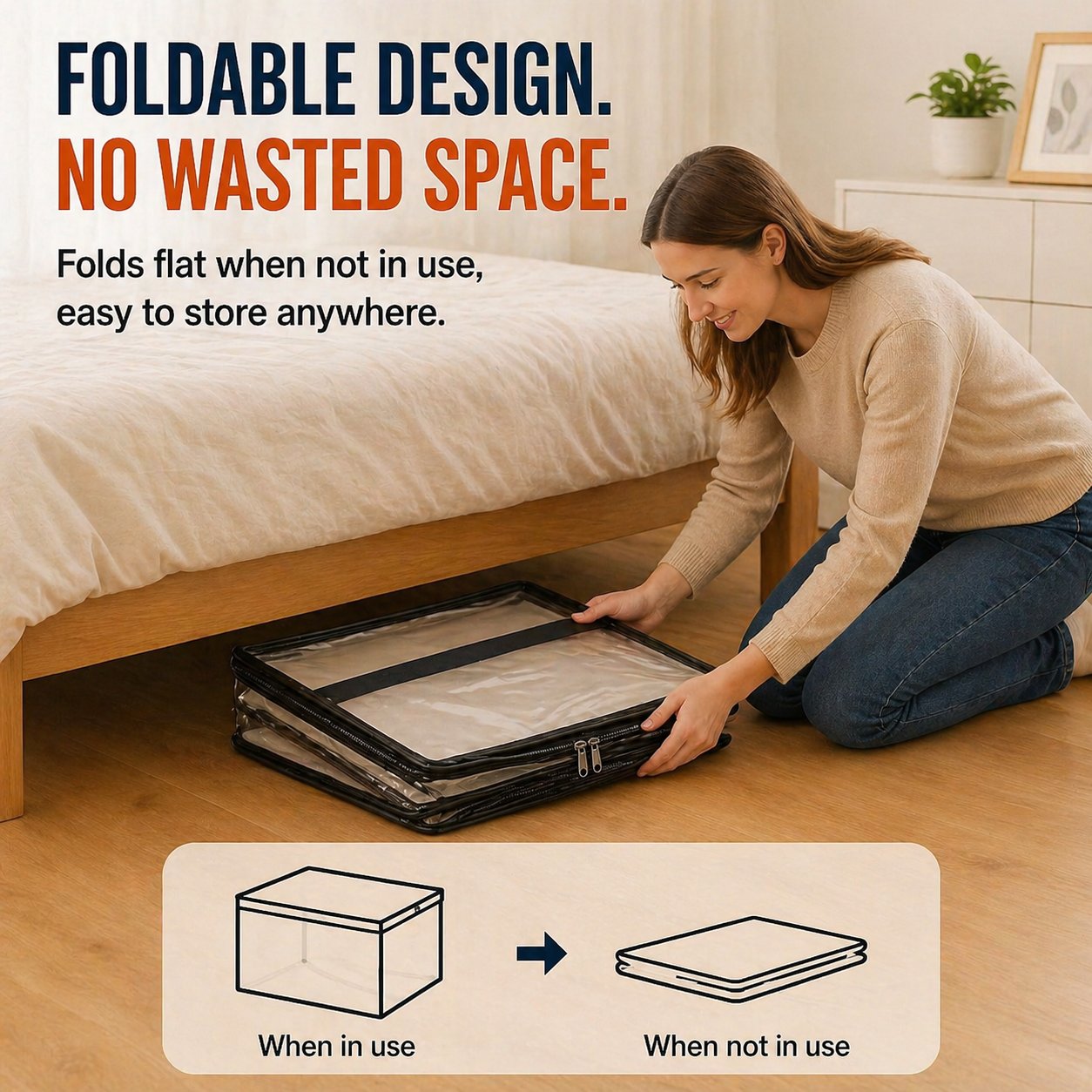 🎁💞LAST DAY 50% OFF ✨📦Qylinacosh®Large Heavy-Duty Thick Plastic Clear Storage