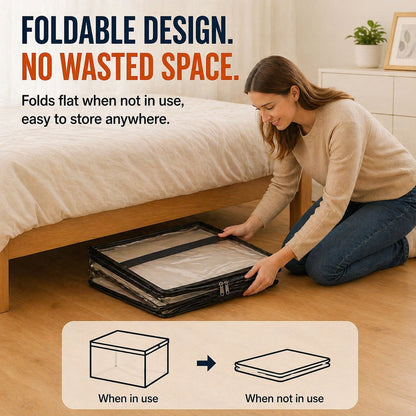 🎁💞LAST DAY 50% OFF ✨📦Qylinacosh®Large Heavy-Duty Thick Plastic Clear Storage