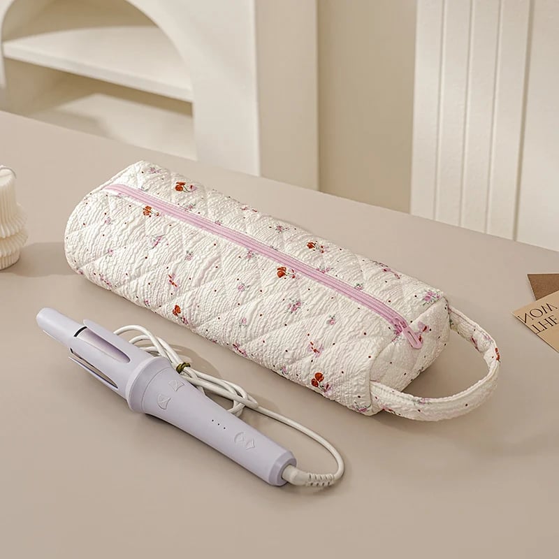 🎒Quilted Multi‐Purpose Storage Bag, Portable Zipper Cosmetic Makeup Pouch with Handle