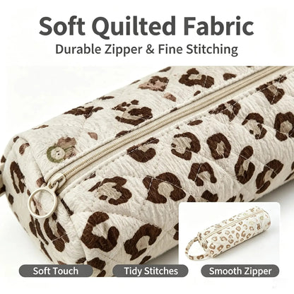 🎒Quilted Multi‐Purpose Storage Bag, Portable Zipper Cosmetic Makeup Pouch with Handle
