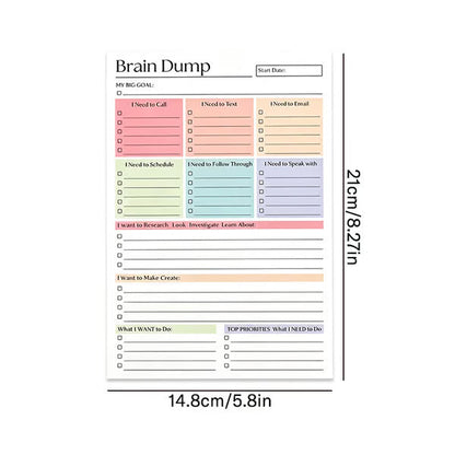 Qylinacosh® ADHD Brain Dump Planner Pad