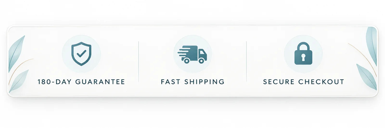 180-day guarantee, fast shipping and secure checkout